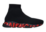 Balenciaga Speed 2.0 Graffiti Black Black Red