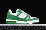 Louis Vuitton Trainer Green Monogram Denim White 2.jpg